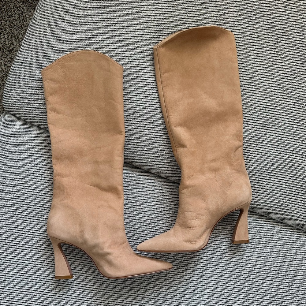 Schutz Nubuck Leather Boots